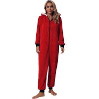 Polyester With Siamese Cap Women Siamese Pajamas & loose Solid PC