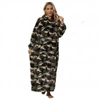 Polyester With Siamese Cap Sleep Dress & breathable army green PC