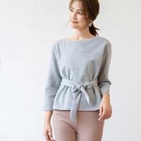 Polyester & Cotton Women Long Sleeve T-shirt & loose Solid : PC