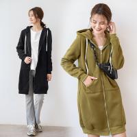Polyester Women Coat slimming & thicken & loose & thermal Solid PC