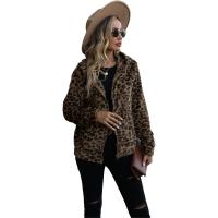 Polyester Women Coat & loose printed leopard PC