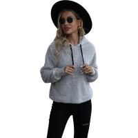 Polyester Women Sweatshirts & loose Solid PC