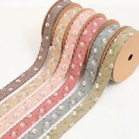 Polyester DIY Fabric Ribbons jacquard floral 7. PC