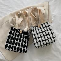 Plaid Fabric Easy Matching Shoulder Bag soft surface plaid PC