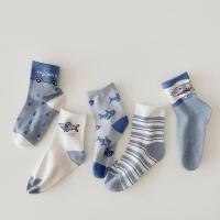 綿 子供の足首の靴下 スパンデックス & ポリエステル ジャカード 選択のための異なる色とパターン : 対