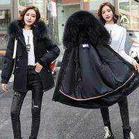 Polyester Plus Size Women Parkas mid-long style & thicken & loose & thermal patchwork Solid PC