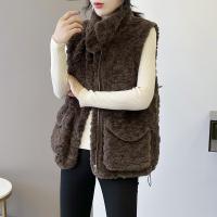 Polyester Women Vest thicken & loose & thermal patchwork Solid PC