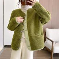Polyester Women Coat thicken & loose & thermal patchwork Solid PC