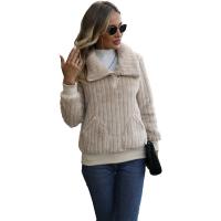 Polyester Women Sweatshirts mid-long style & loose & with pocket PC