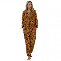 Polyester With Siamese Cap Women Siamese Pajamas & breathable leopard PC
