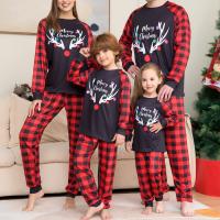 Cotton Parent-Child Cloth Set christmas design & two piece printed Set