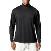Polyester Slim & Plus Size Men Long Sleeve T-shirt Solid PC