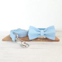 Polyester Traction Rope Collar Set Solid sky blue Set