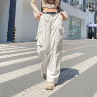 Cotton Women Jeans & loose patchwork Solid white PC