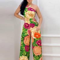 Polyester Slim Long Jumpsuit printed PC