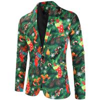 Polyester Plus Size Men Suit Coat christmas design  printed PC