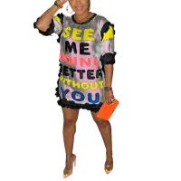 Poliestere Jednodílné šaty Flitr Stampato più colori per la scelta kus