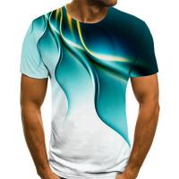 Polyester Mannen korte mouw T-shirt Afgedrukt meer kleuren naar keuze stuk