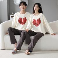 Polyester Plus Size Couple Winter Pajama Set & two piece printed Set