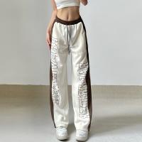 Polyester Women Sports Pants & loose printed letter PC