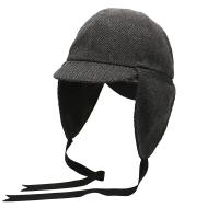 Cotton Women Ear Hat unisex plain dyed Solid gray : PC