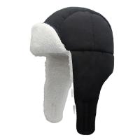 Polyester windproof Children Ear Hat & for children plain dyed Solid black PC