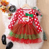 Algodón Disfraz de navidad para niños, Banda para el cabello & falda, punto, rojo,  trozo