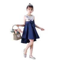 Polyester Slim & Princess Girl One-piece Dress large hem design patchwork PC