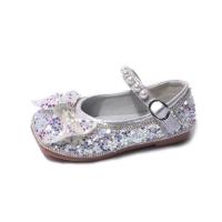 Microfiber PU Synthetic Leather & Plastic Sequins & Rubber Girl Kids Shoes Pair