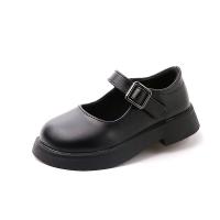 Microfiber PU Synthetic Leather & Rubber velcro Girl Kids Shoes Solid Pair