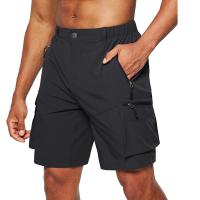 Spandex Plus Size Men Cargo Shorts flexible & with pocket Solid PC