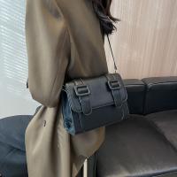 PU Leather Box Bag Crossbody Bag contrast color & soft surface PC