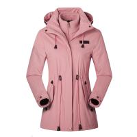 Polyester Women Outdoor Jacket detachable & waterproof & thermal Solid PC