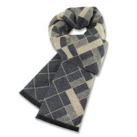Mixed Fabric Men Scarf thermal printed letter PC