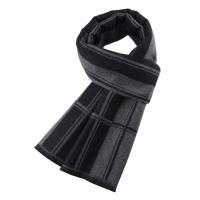 Mixed Fabric Men Scarf thermal printed plaid PC