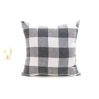 Polyester and Cotton Soft Throw Pillow Covers without pillow inner  patchwork plaid gray PC