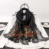 Mixed Fabric Women Scarf sun protection embroidered PC