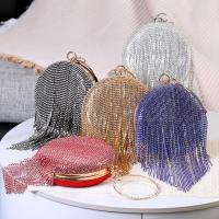 Polyester hard-surface Clutch Bag attached with hanging strap & with rhinestone PC