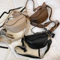 PU Leather with silk scarf Shoulder Bag with extra hanging strap PC