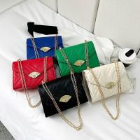 PU Leather Crossbody Bag with chain & soft surface PC