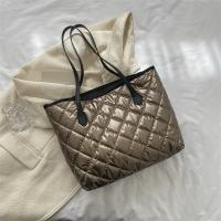 Cotton Cloth Shoulder Bag large capacity & soft surface plaid PC