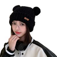 Polyester Knitted Hat thermal & for women knitted Solid Lot