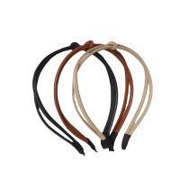 Iron & PU Leather Easy Matching Hair Band Solid PC