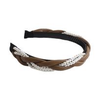PU Leather & Plastic Pearl Easy Matching Hair Band Solid PC