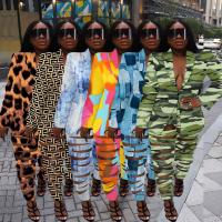 Poliéster Conjunto casual de las mujeres, Pantalones largos & parte superior, impreso, más colores para elegir,  Conjunto