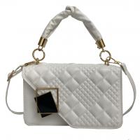 PU Leather Box Bag Handbag embossing & attached with hanging strap Argyle PC
