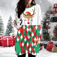 Polyester Women Sweatshirts christmas design & loose printed PC