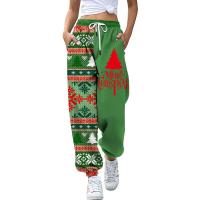 Polyester High Waist Women Casual Pants flexible & loose printed PC