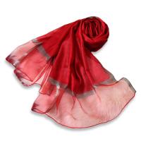Real Silk & Rayon Women Scarf sun protection & thermal Tie-dye Solid PC