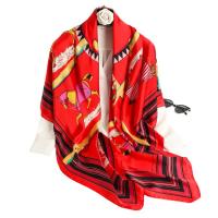 Polyester Women Scarf sun protection & thermal printed PC